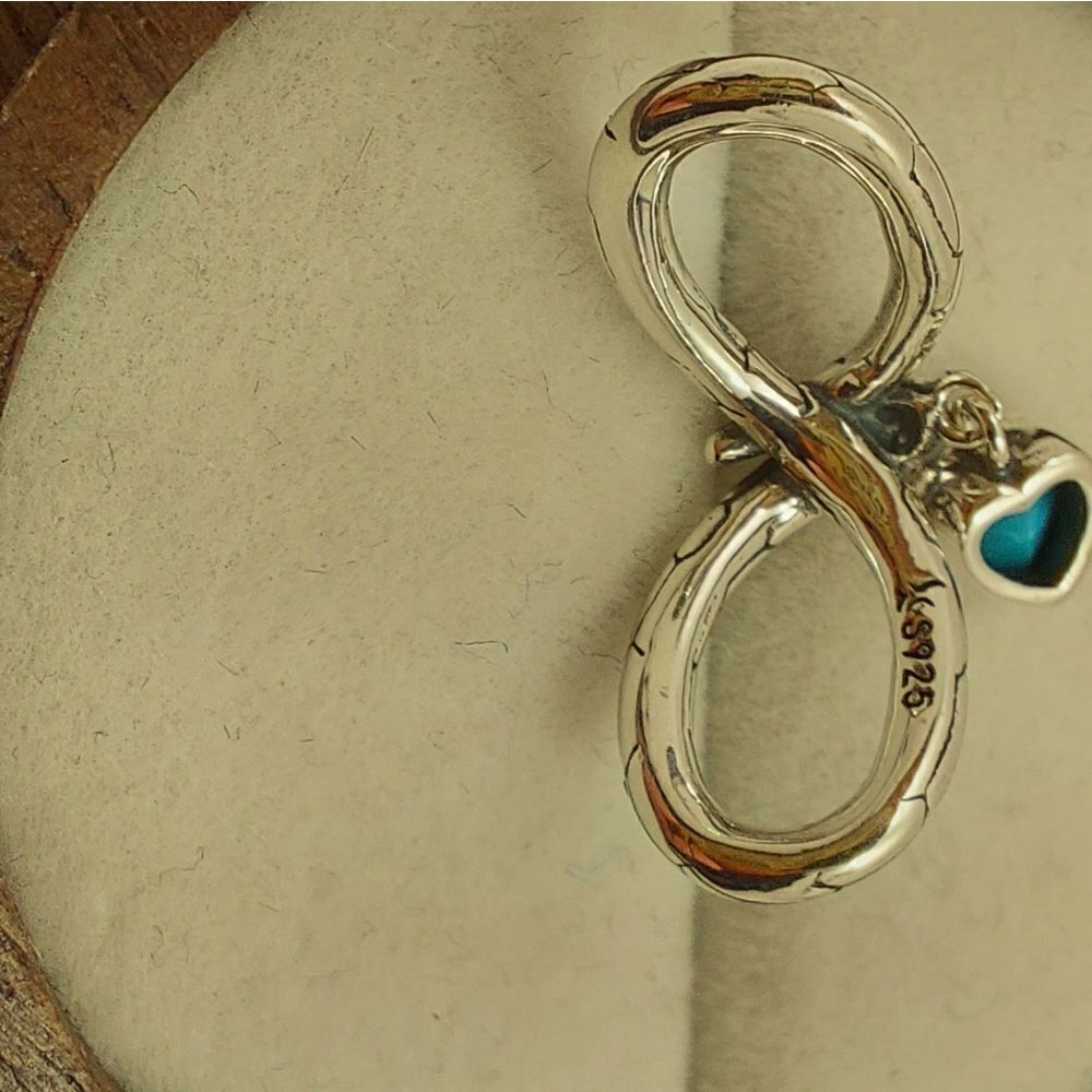 925 Silver Snake Infinity Charm - Picture 5 of 7